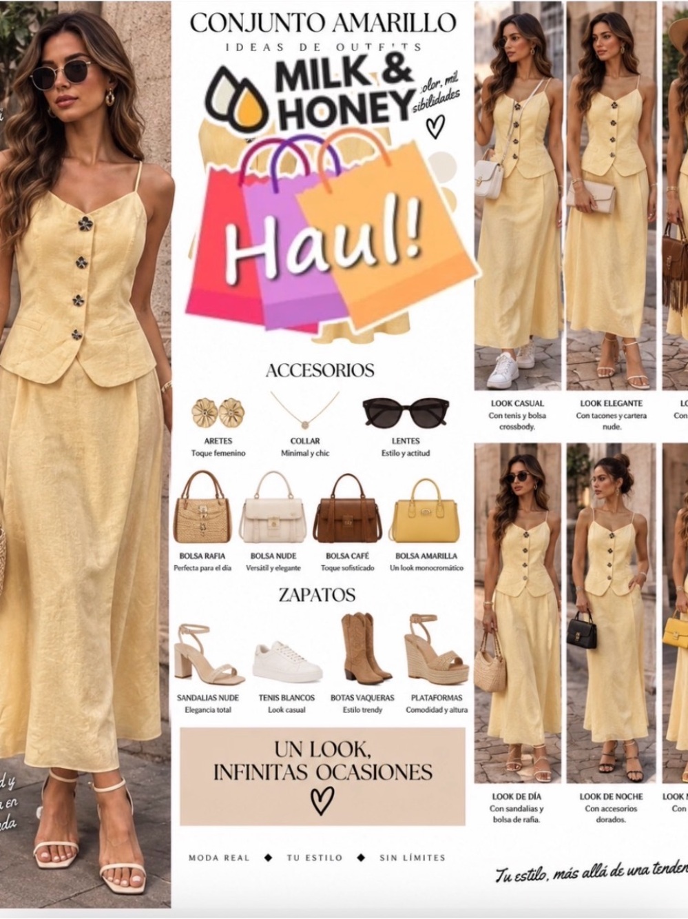 Yellow Linen-Effect Buttoned Maxi Dress Set - Women